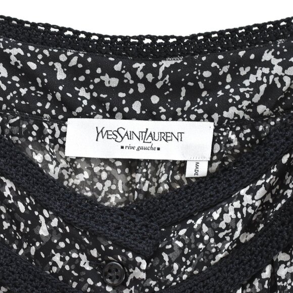 Yves Saint Laurent Semi-Sheered 100% Silk Blouse/Top - Picture 5 of 10